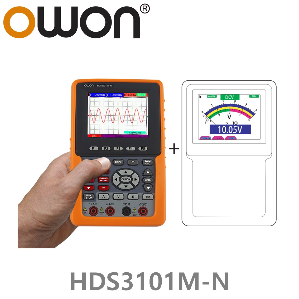 [ OWON ] HDS3101M-N 휴대용 디지탈 오실로스코프, 휴대용 DSO, 100MHz, 1CH, 1GS/s