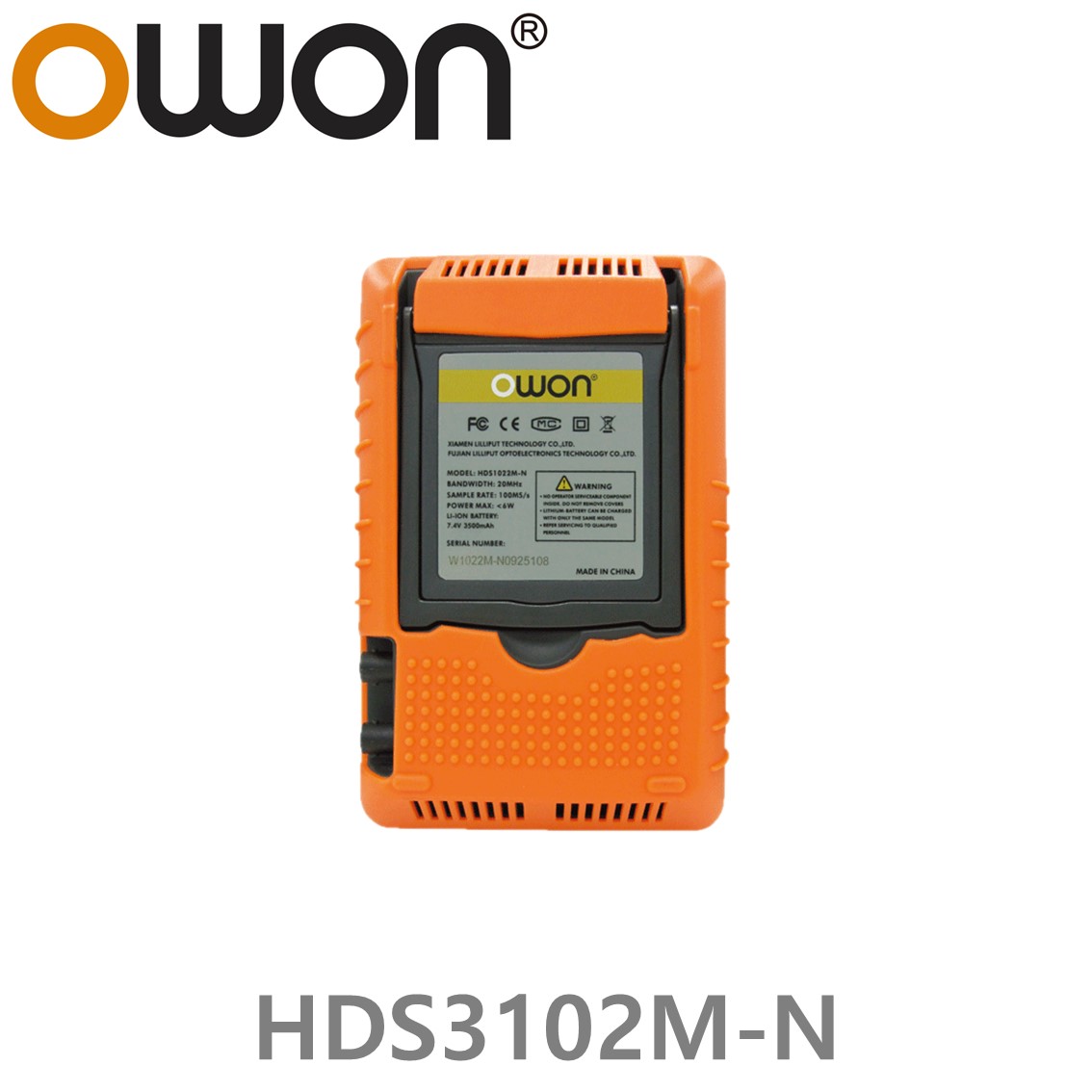 [ OWON ] HDS3102M-N 휴대용 디지탈 오실로스코프, 휴대용 DSO, 100MHz, 2CH, 1GS/s