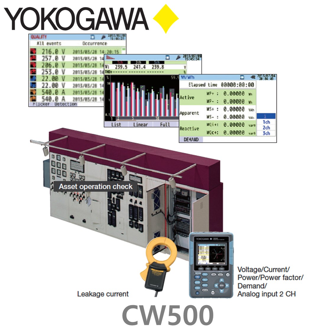 [ YOKOGAWA ] CW500 전력품질분석기,요꼬가와,전력분석계