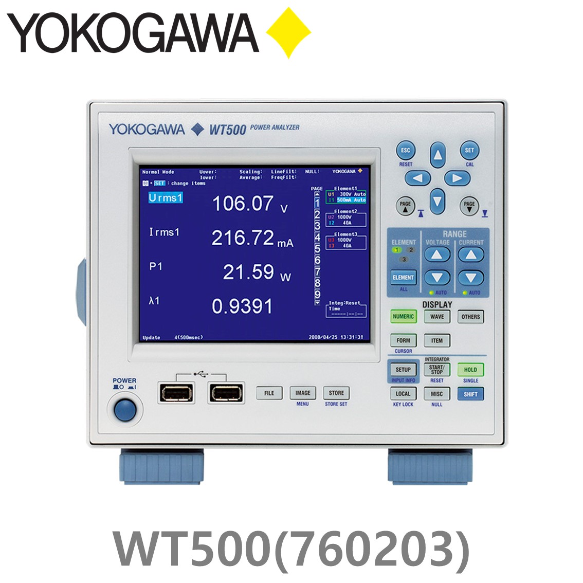 [ YOKOGAWA ] WT500(760203) 요꼬가와 전력분석기, 전력분석계