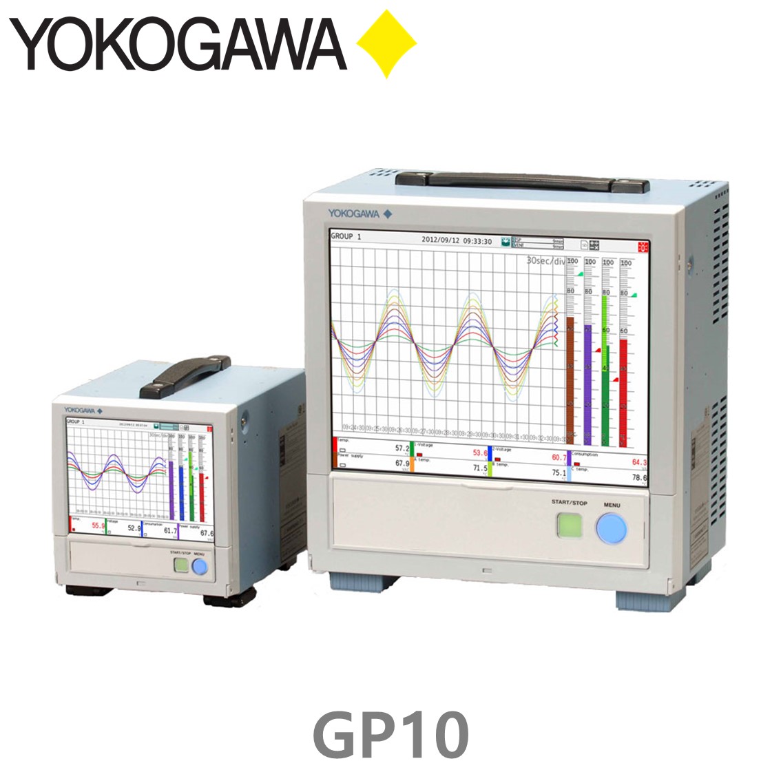 YOKOGAWA GP10 데이터로거 데이터레코더 3모듈,최대 30채널
