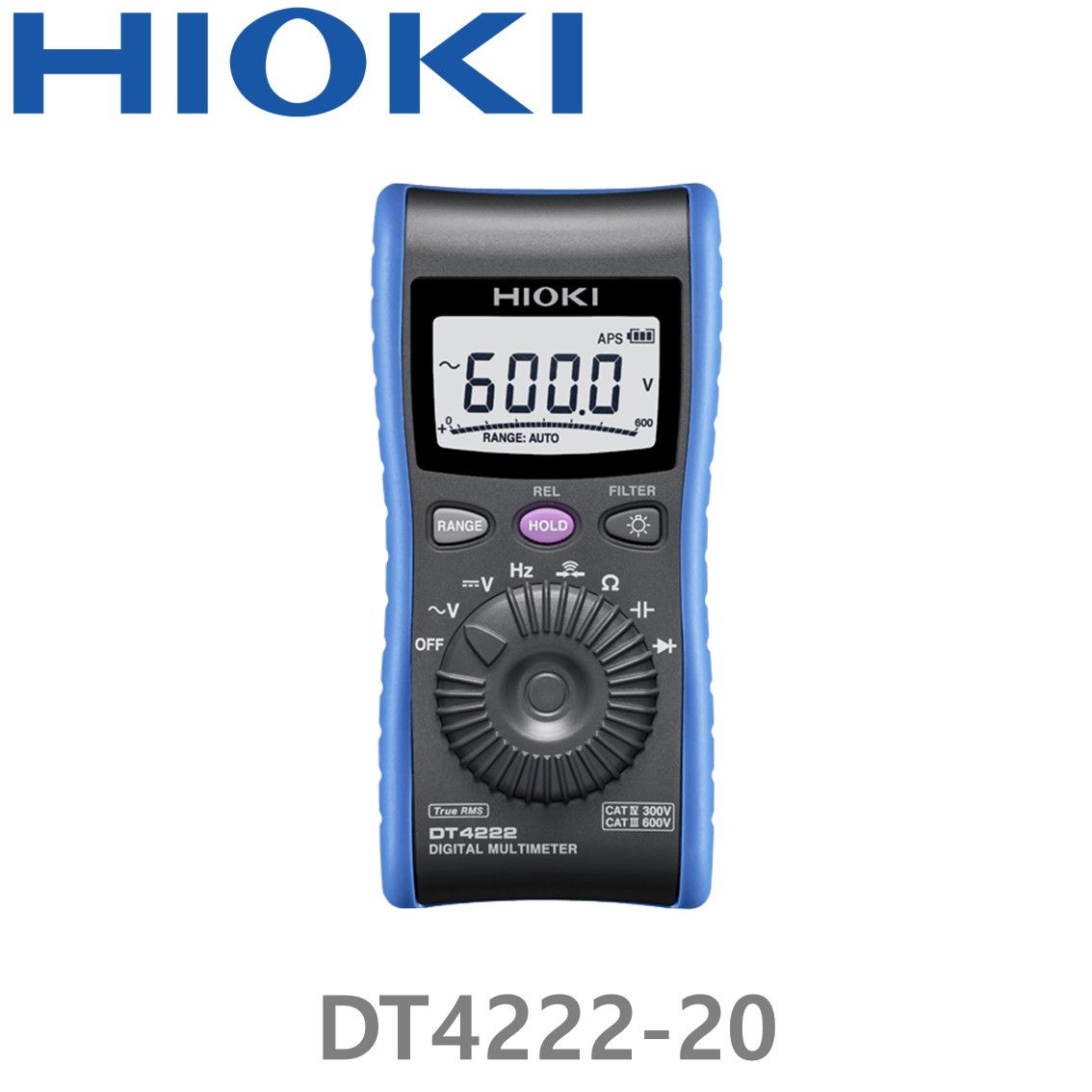 [ HIOKI ] DT4222-20 6000 Count, 디지털 멀티미터, DIGITAL MULTIMETER