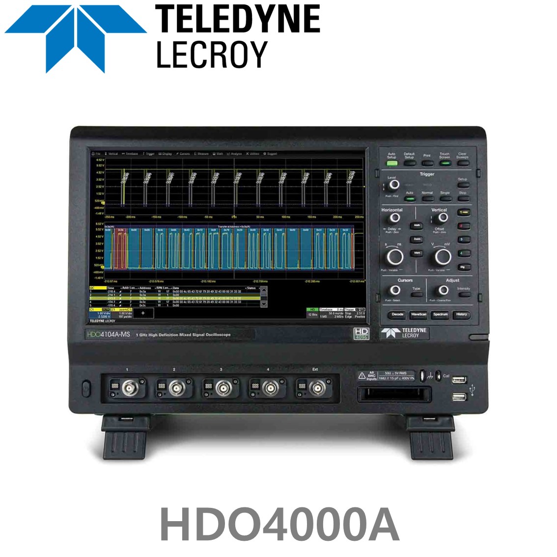 [ TELEDYNE LECROY ] 르크로이 HDO4000A 고화질 오실로스코프, 4CH, 200MHz - 1GHz 대역폭, 12Bit 분해능