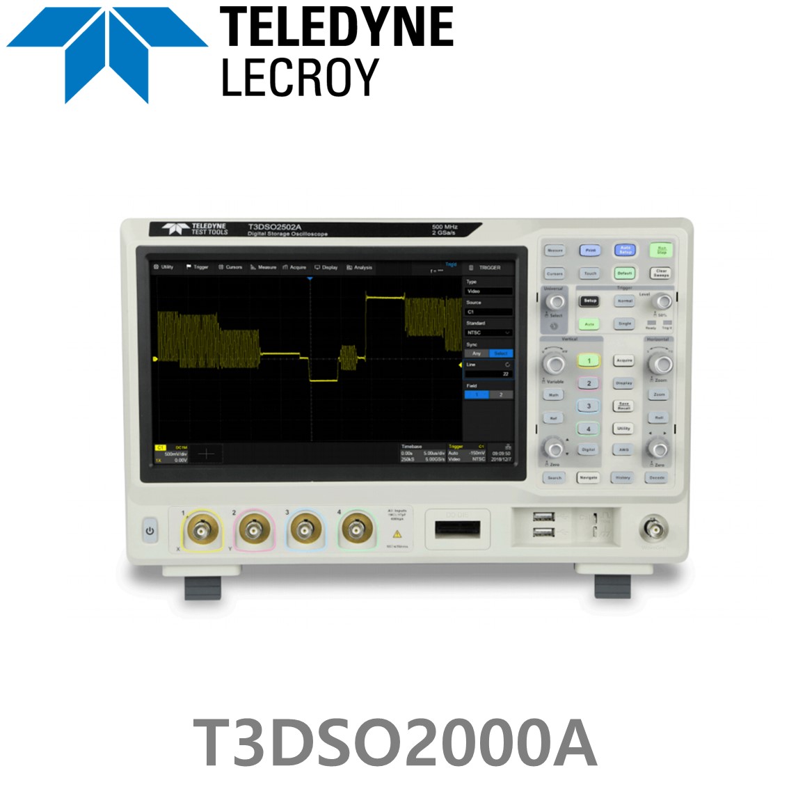 [ TELEDYNE LECROY ] 르크로이 T3DSO2000A 오실로스코프 2CH-4CH, 100MHz - 500MHz 대역폭 , 8Bit 분해능