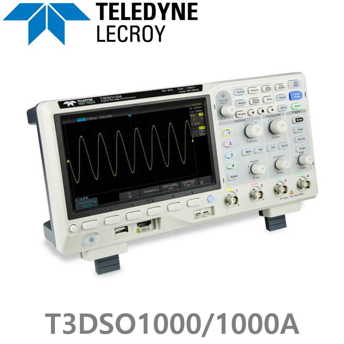 [ TELEDYNE LECROY ] 르크로이 T3DSO1000/1000A 오실로스코프 2CH- 4CH, 100MHz - 350MHz 대역폭, 8 Bit 분해능