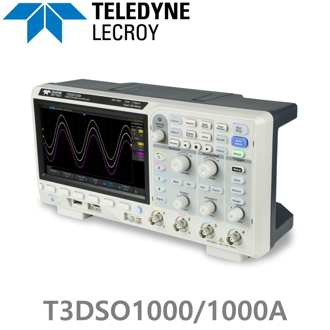 [ TELEDYNE LECROY ] 르크로이 T3DSO1000/1000A 오실로스코프 2CH- 4CH, 100MHz - 350MHz 대역폭, 8 Bit 분해능