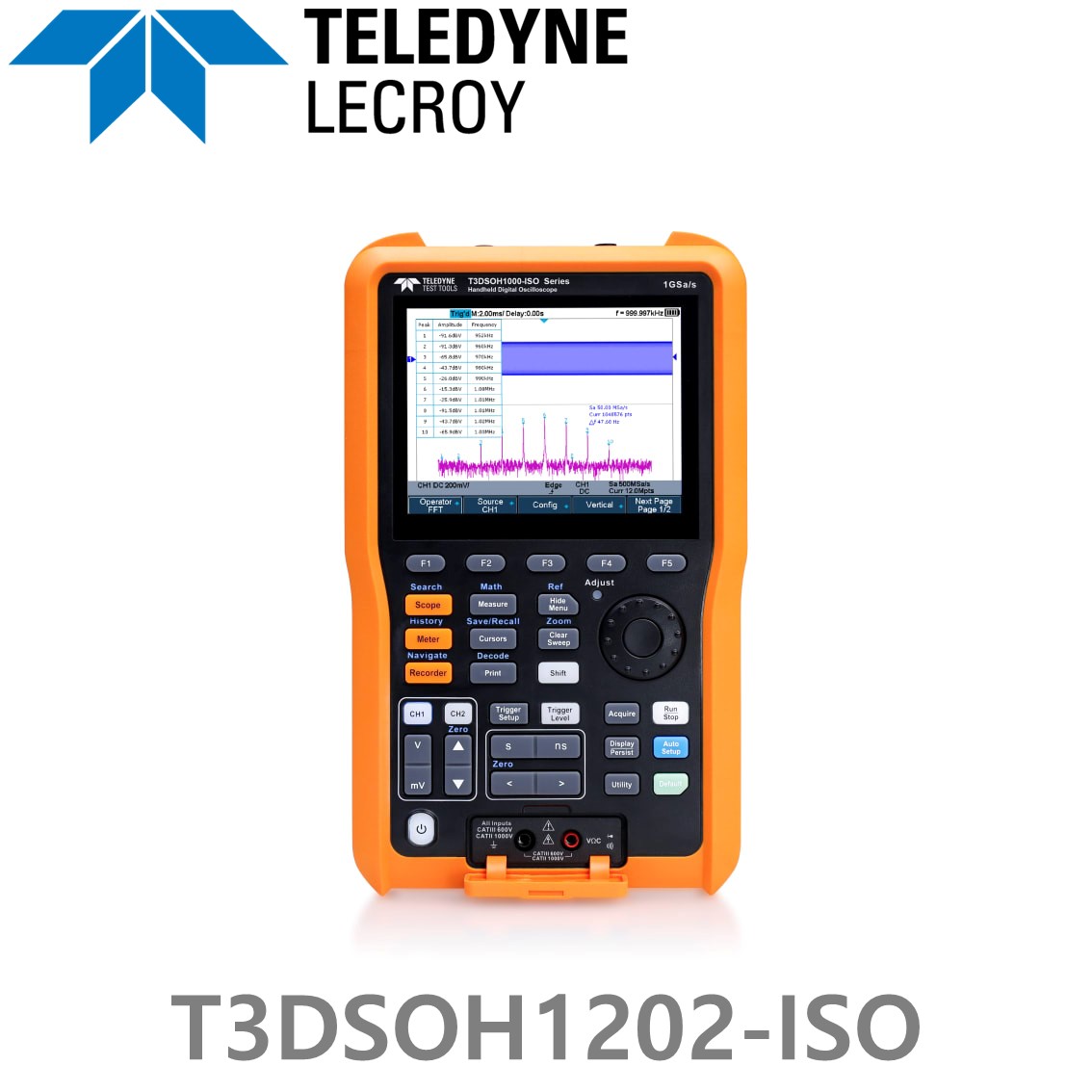 LECROY T3DSOH1000/1000-ISO 오실로스코프, 2CH, 100MHz - 200MHz 대역폭, 8 Bit 분해능