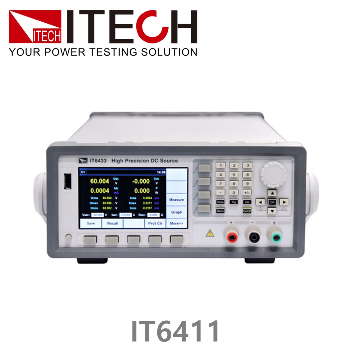 [ ITECH ] IT6411 바이폴라 DC파워서플라이, 배터리 시뮬레이터 ±15V/±3A;±9V/±5A;45W