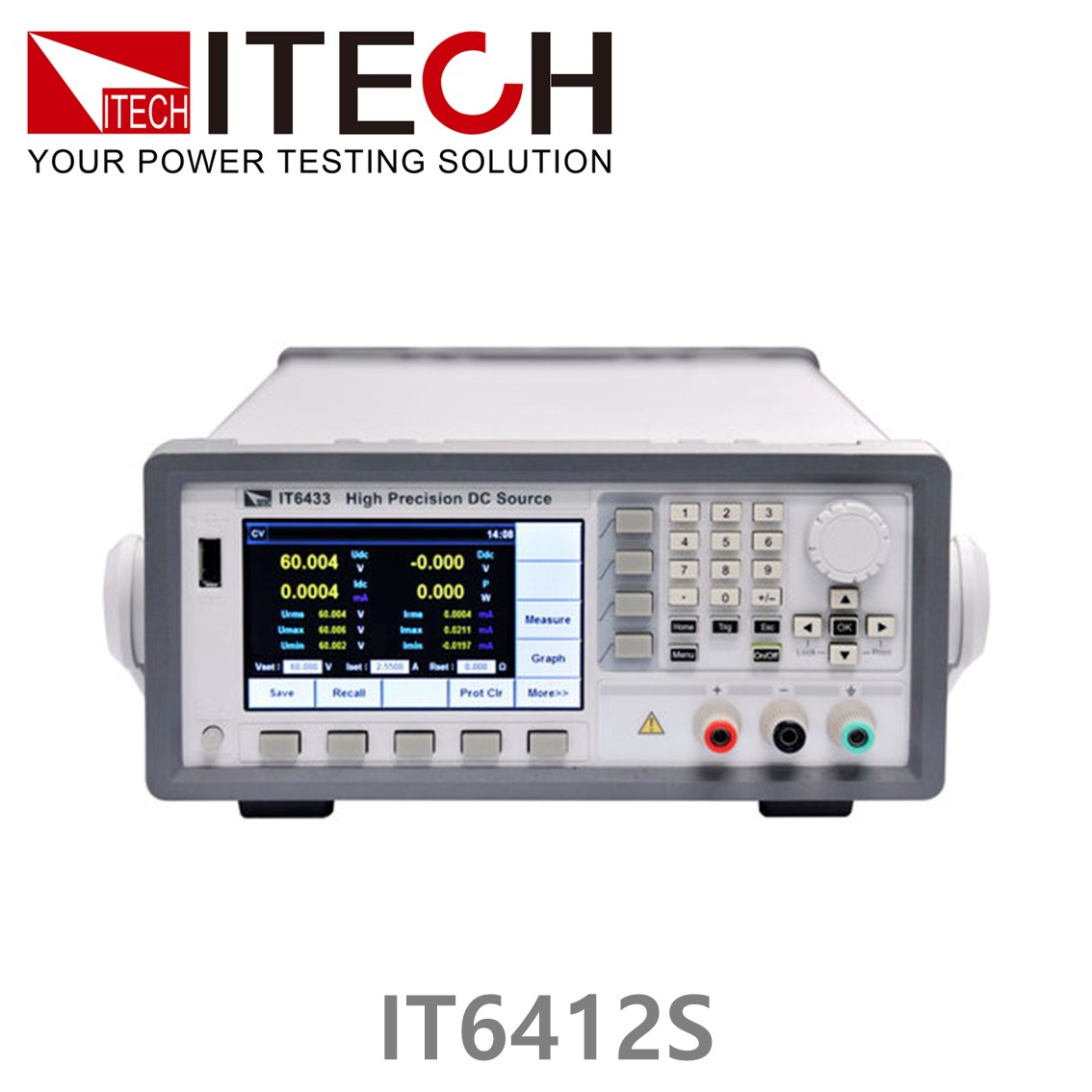 ITECH IT6412S 바이폴라 DC파워서플라이, 배터리시뮬레이터 +-15V, +-21mA, 0.63W