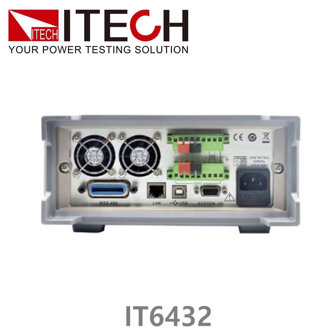 [ ITECH ] IT6432 바이폴라 DC파워서플라이, 배터리 시뮬레이터 (-15V-0V,0-15V/±10A,150W
