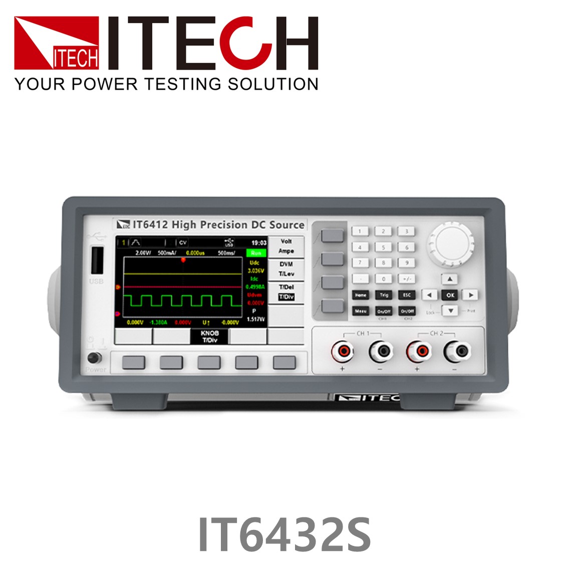 [ ITECH ] IT6432S 바이폴라 DC파워서플라이, 배터리 시뮬레이터 ±30V/±0.1A/1.5W