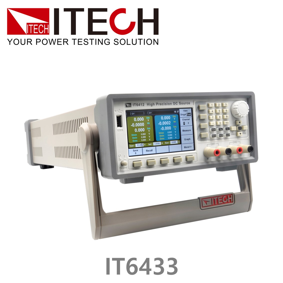 ITECH IT6433 바이폴라 DC파워서플라이, 배터리시뮬레이터 (-)60V-0V,0-60V/±2.5 A/150W
