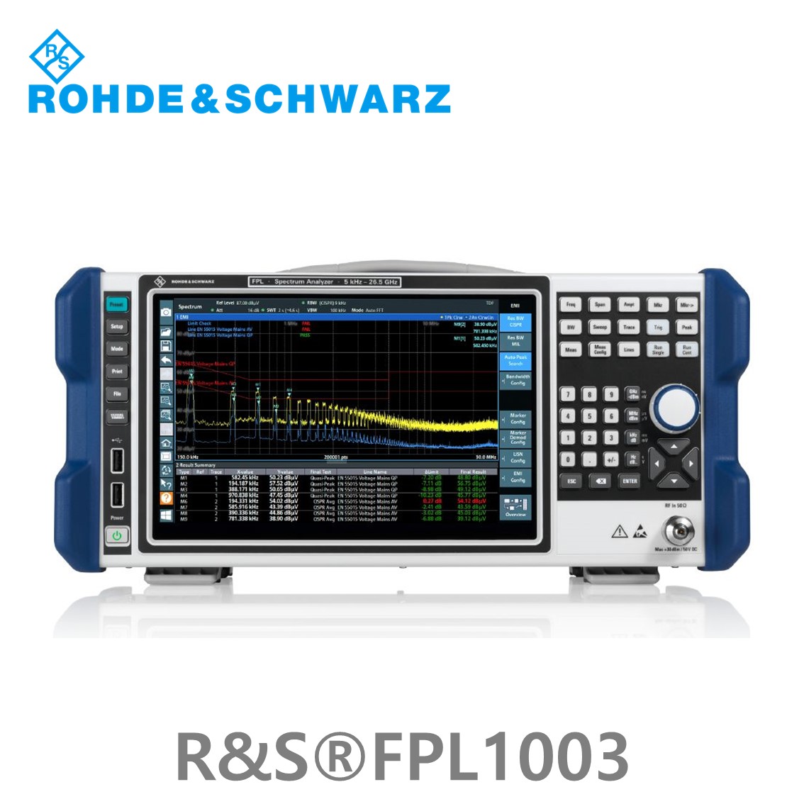 [ 로데슈바르즈 ] FPL1003  (1304.0004.03)  5kHz~3GHz/108dBc(1Hz)/40MHz 스펙트럼 분석기