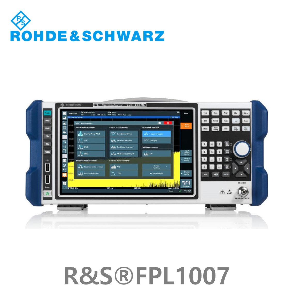 로데슈바르즈 FPL1007 5kHz~7.5GHz, < –163dBm/Hz, 40MHz 스펙트럼분석기