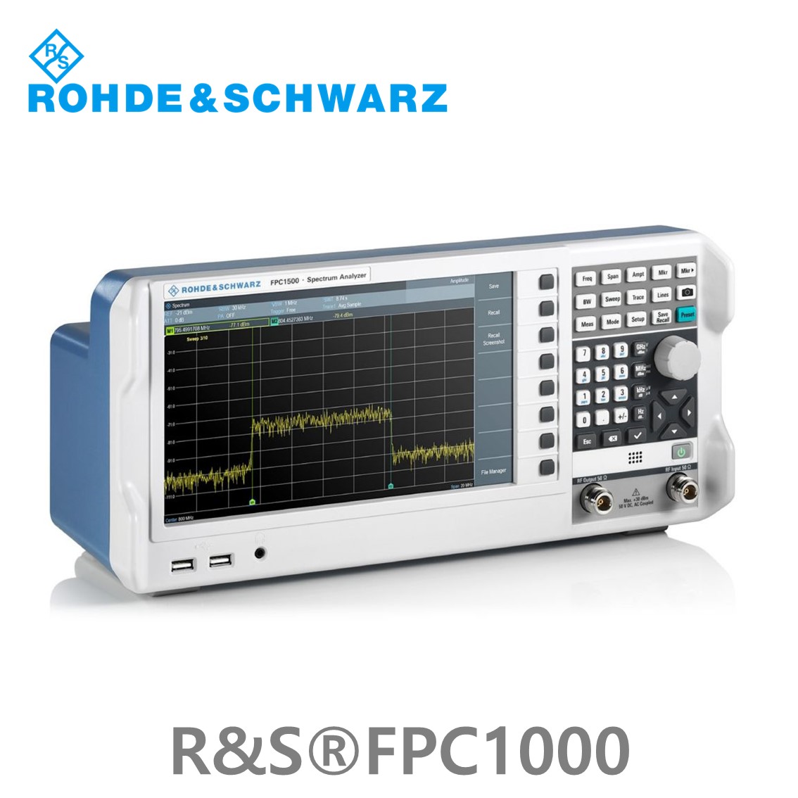 [ 로데슈바르즈 ] FPC1000  5kHz~1/2/3GHz/92dBc(1Hz)/158dBm/Hz (1328.6660.02) 스펙트럼분석기