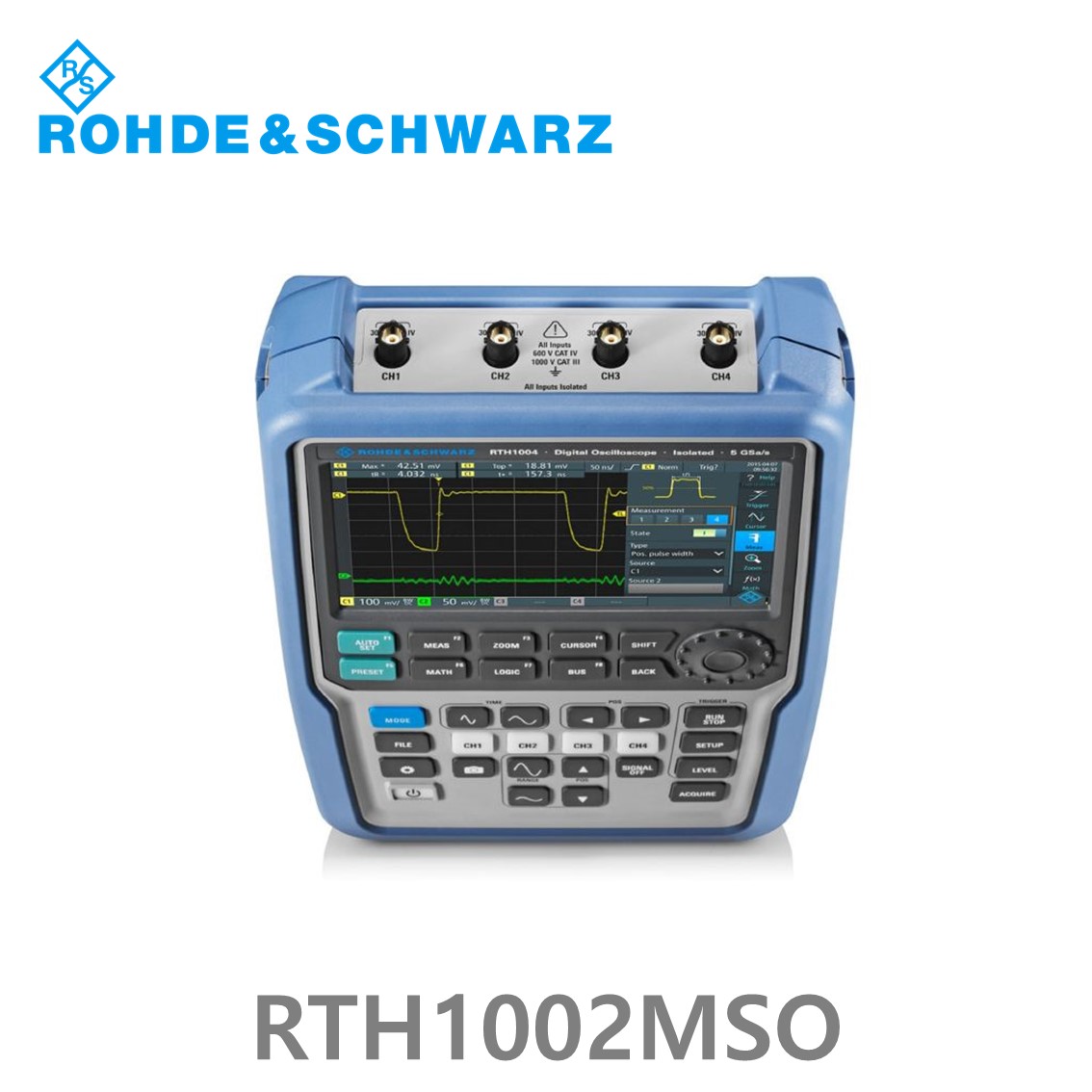 [ 로데슈바르즈 ] RTH1002MSO  2채널/60MHz/5Gs/500kpts/MSO옵션 8CH  (1317.5000P03) 디지탈오실로스코프