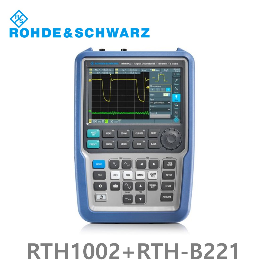 [ 로데슈바르즈 ] RTH1002+RTH-B221  2채널/100MHz/5Gs/500kpts/MSO옵션 8CH  (1317.5000P12) 디지탈오실로스코프