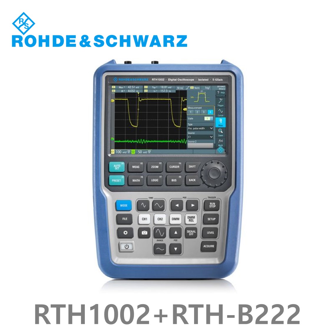 로데슈바르즈 RTH1002+RTH-B222 오실로스코프 2채널 200MHz/ 5Gs/ 500kpts/ MSO옵션 8CH