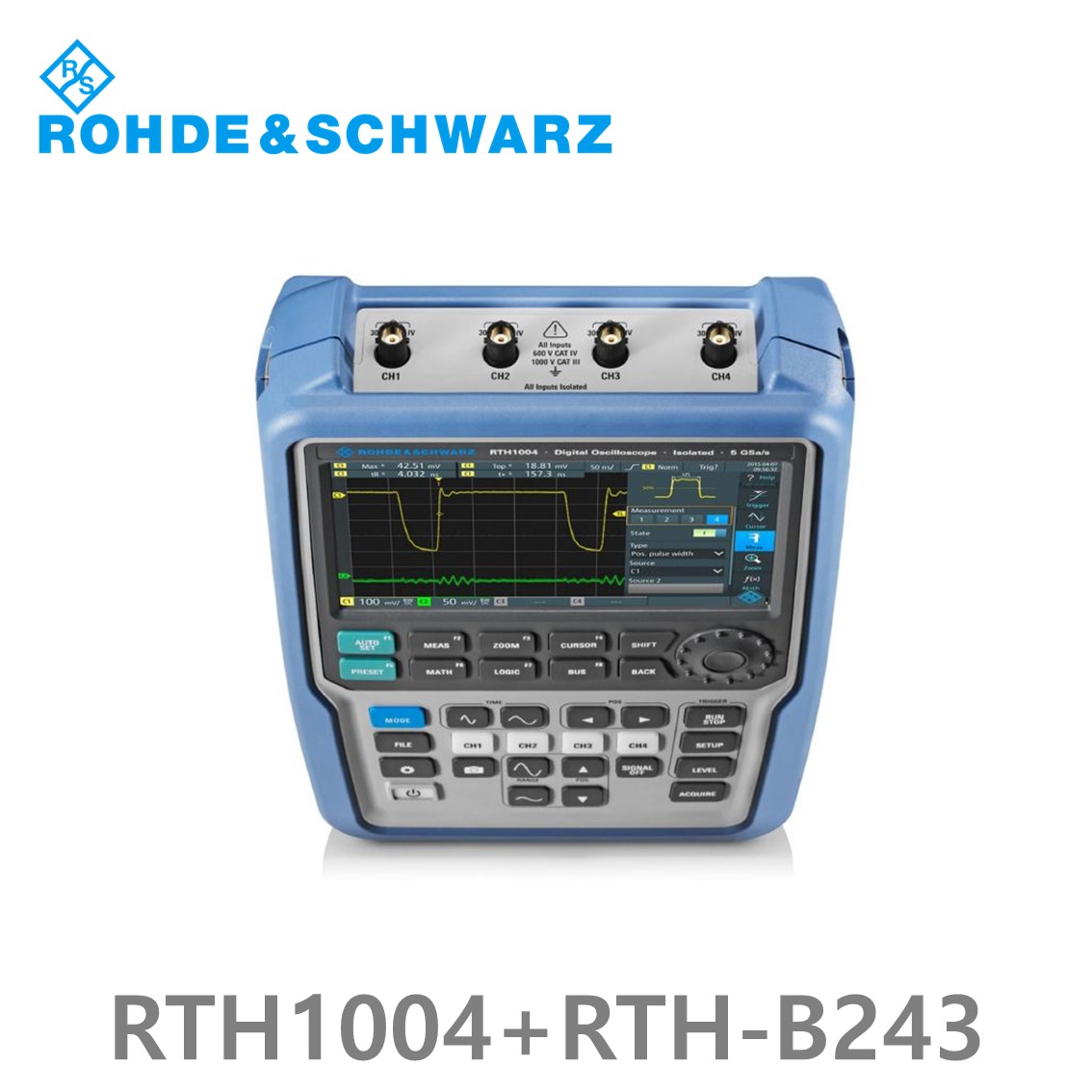 로데슈바르즈 RTH1004+RTH-B243 오실로스코프 4채널 350MHz/ 5Gs/ 500kpts/ MSO옵션 8CH