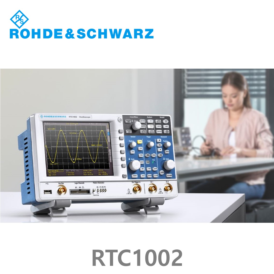 [로데슈바르즈] RTC1002  2채널/50MHz/2Gs/2Mpts/디지털8채널 (1335.7500P02) 디지탈오실로스코프