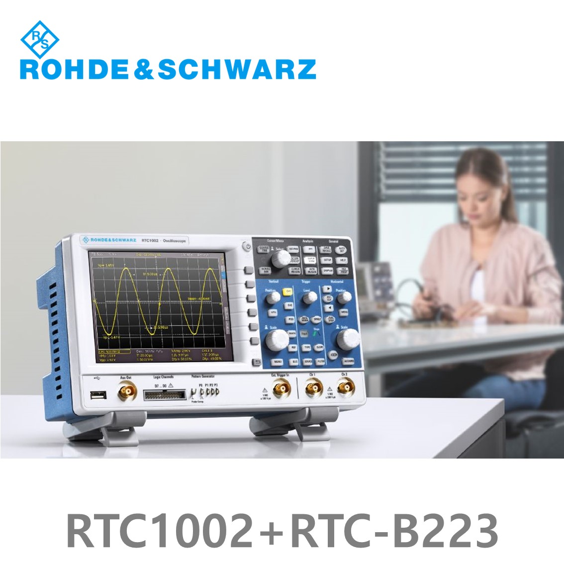 로데슈바르즈 RTC1002+RTC-B223 오실로스코프 2채널 300MHz/ 2Gs/ 2Mpts/ 디지털8채널