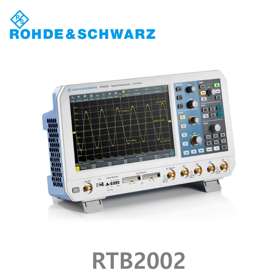 [ 로데슈바르즈 ] RTB2002  2채널/70MHz/2.5Gs/20Mpts/디지털16채널 (1333.1005.02) 디지탈오실로스코프