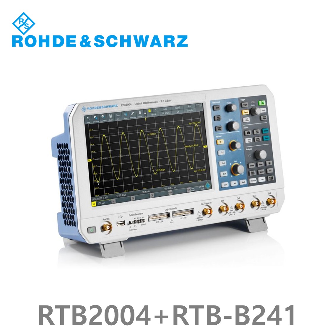 [ 로데슈바르즈 ] RTB2004+RTB-B241  2채널/70MHz/2.5Gs/20 Mpts/디지털16채널 (1333.1005P14) 디지탈오실로스코프