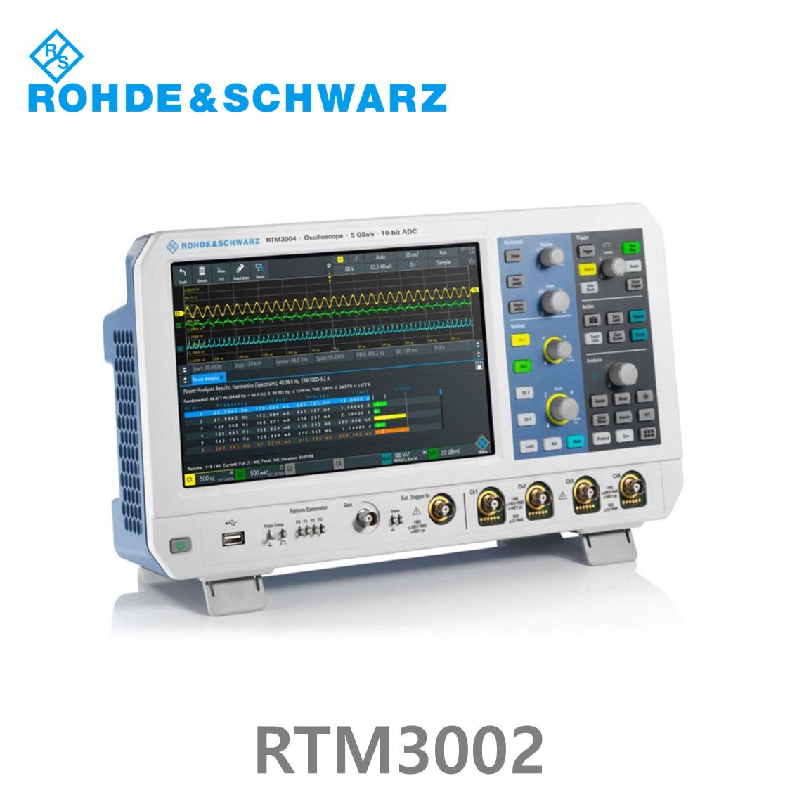 [ 로데슈바르즈 ] RTM3002  2채널/100MHz/5Gs/80 Mpts/디지털16채널 (1335.8794.02) 디지탈오실로스코프