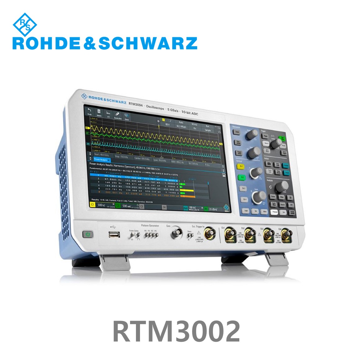 [ 로데슈바르즈 ] RTM3002  2채널/100MHz/5Gs/80 Mpts/디지털16채널 (1335.8794.02) 디지탈오실로스코프