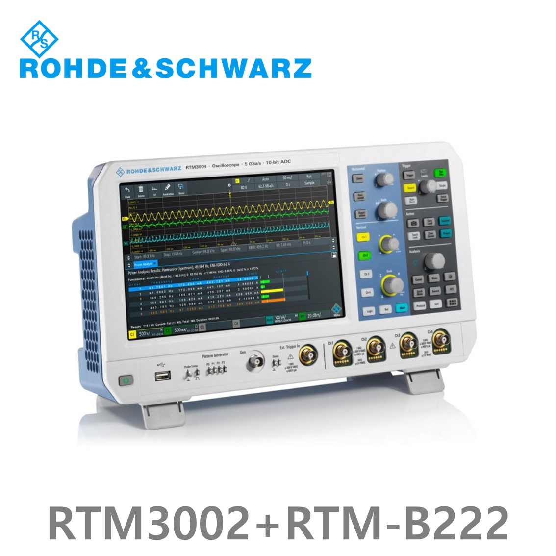 [ 로데슈바르즈 ] RTM3002+RTM-B222  2채널/200MHz/5Gs/80 Mpts/디지털16채널 (1335.8794P22) 디지탈오실로스코프