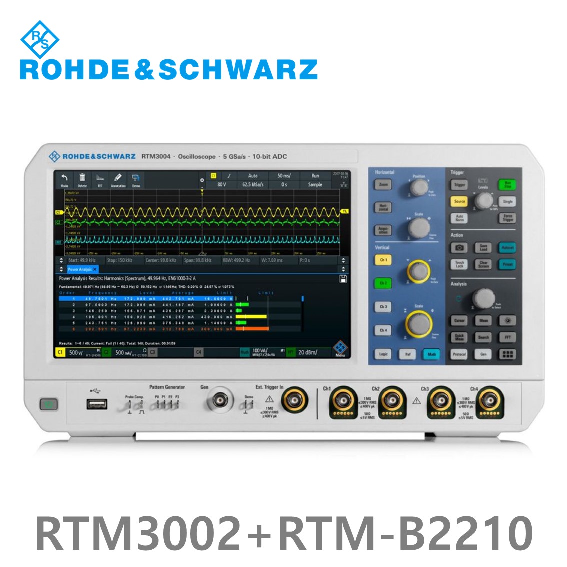 [ 로데슈바르즈 ] RTM3002+RTM-B2210  2채널/1GHz/5Gs/80Mpts/디지털16채널 (1335.8794P62) 디지탈오실로스코프