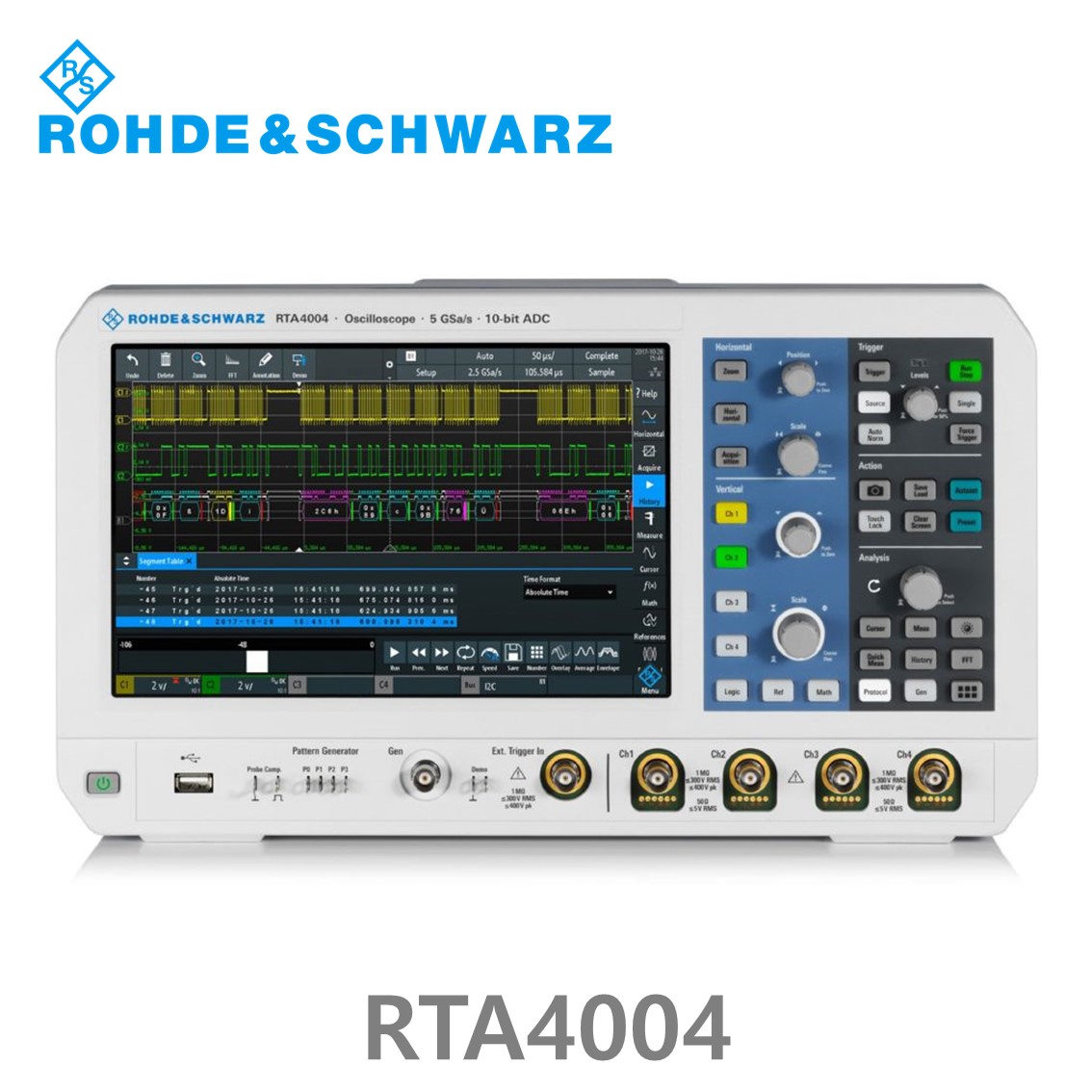 로데슈바르즈 RTA4004 오실로스코프 4채널 200MHz/ 5Gs/ 200Mpts/ 디지털16채널