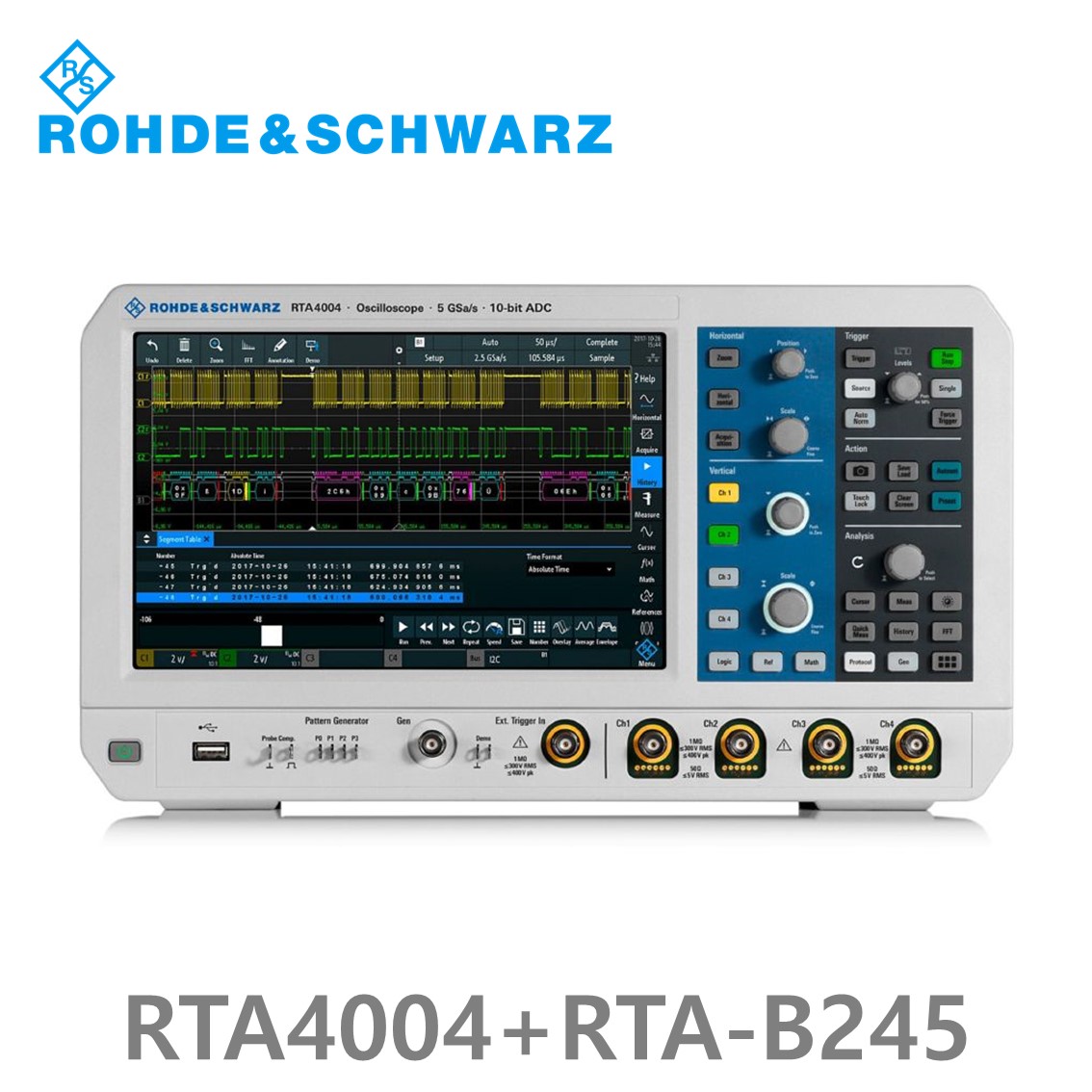 [ 로데슈바르즈] RTA4004+RTA-B245  4채널/500MHz/5Gs/200Mpts/디지털16채널 (1335.7700P54) 디지탈 오실로스코프