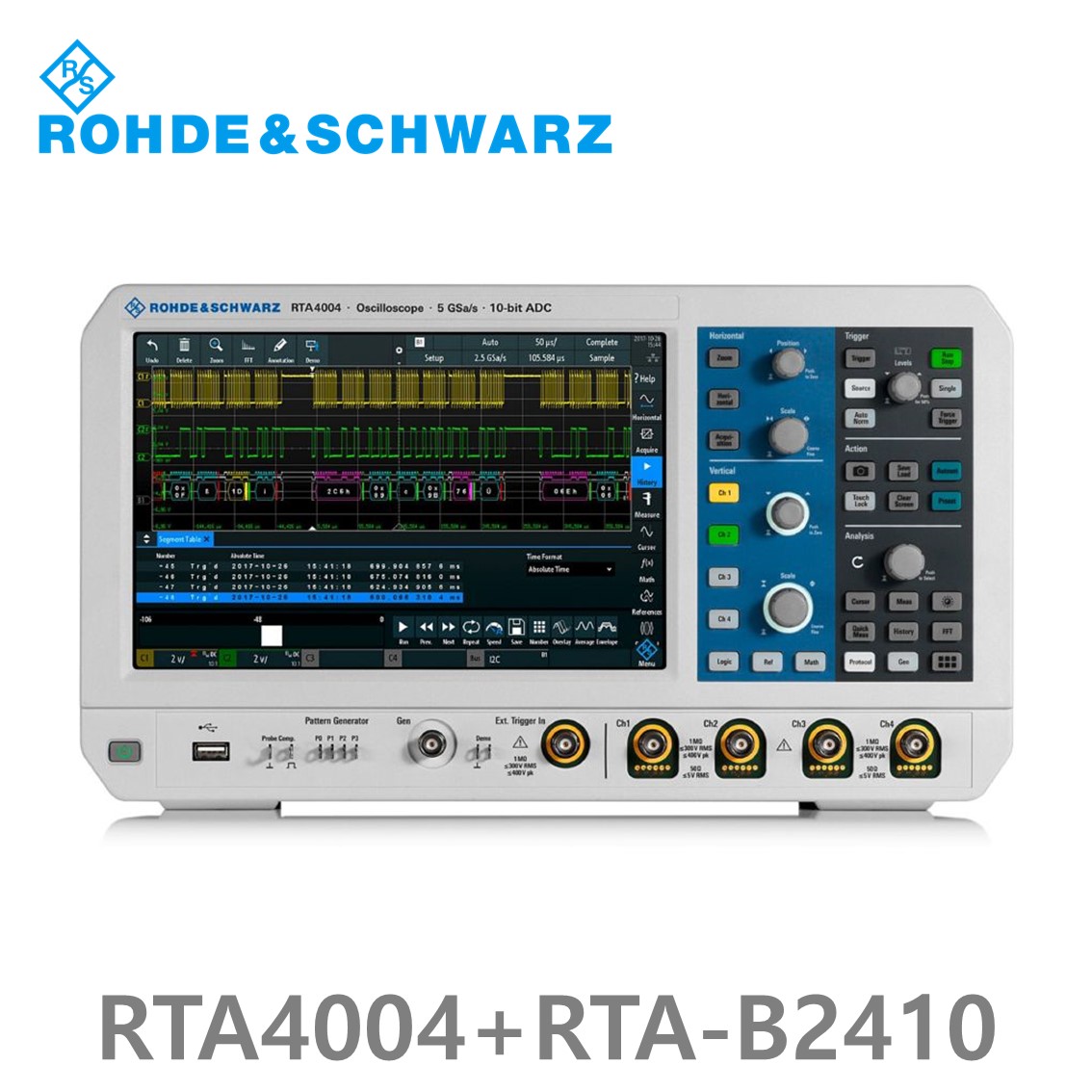 [ 로데슈바르즈] RTA4004+RTA-B2410  4채널/1GHz/5Gs/200Mpts/디지털16채널 (1335.7700P64) 디지탈 오실로스코프