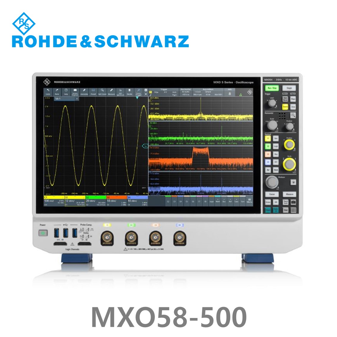 [ 로데슈바르즈] MXO58-500  8채널/500MHz/8Gs/500 Mpts/디지털16채널 (1802.1008P85) 디지탈오실로스코프