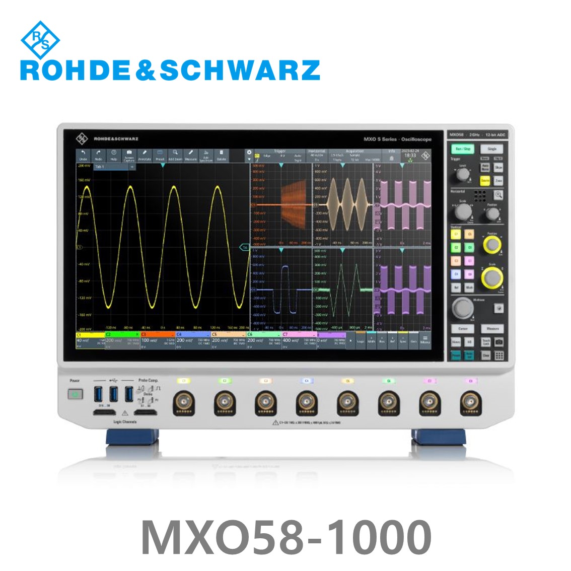 로데슈바르즈 MXO58-1000  오실로스코프 8채널 1GHz/ 8Gs/ 500Mpts/ 디지털16채널