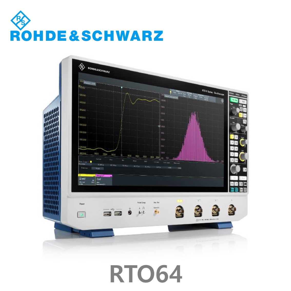 [ 로데슈바르즈 ] RTO64  4채널/600MHz~6 GHz/20 G/s, 2 Gpts/디지털16채널 (1802.0001.04) 디지탈오실로스코프