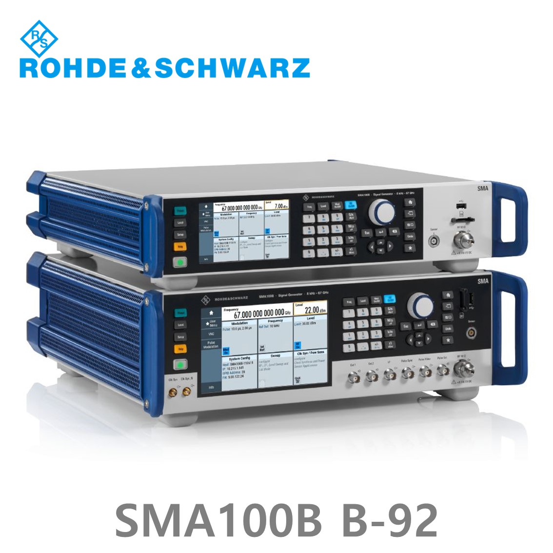 [ 로데슈바르즈 ] SMA100B, SMAB-B92, 8 kHz~ 72GHz, –132 dBc, 30 dBm, 마이크로웨이브 신호발생기 (1420.8288.04)