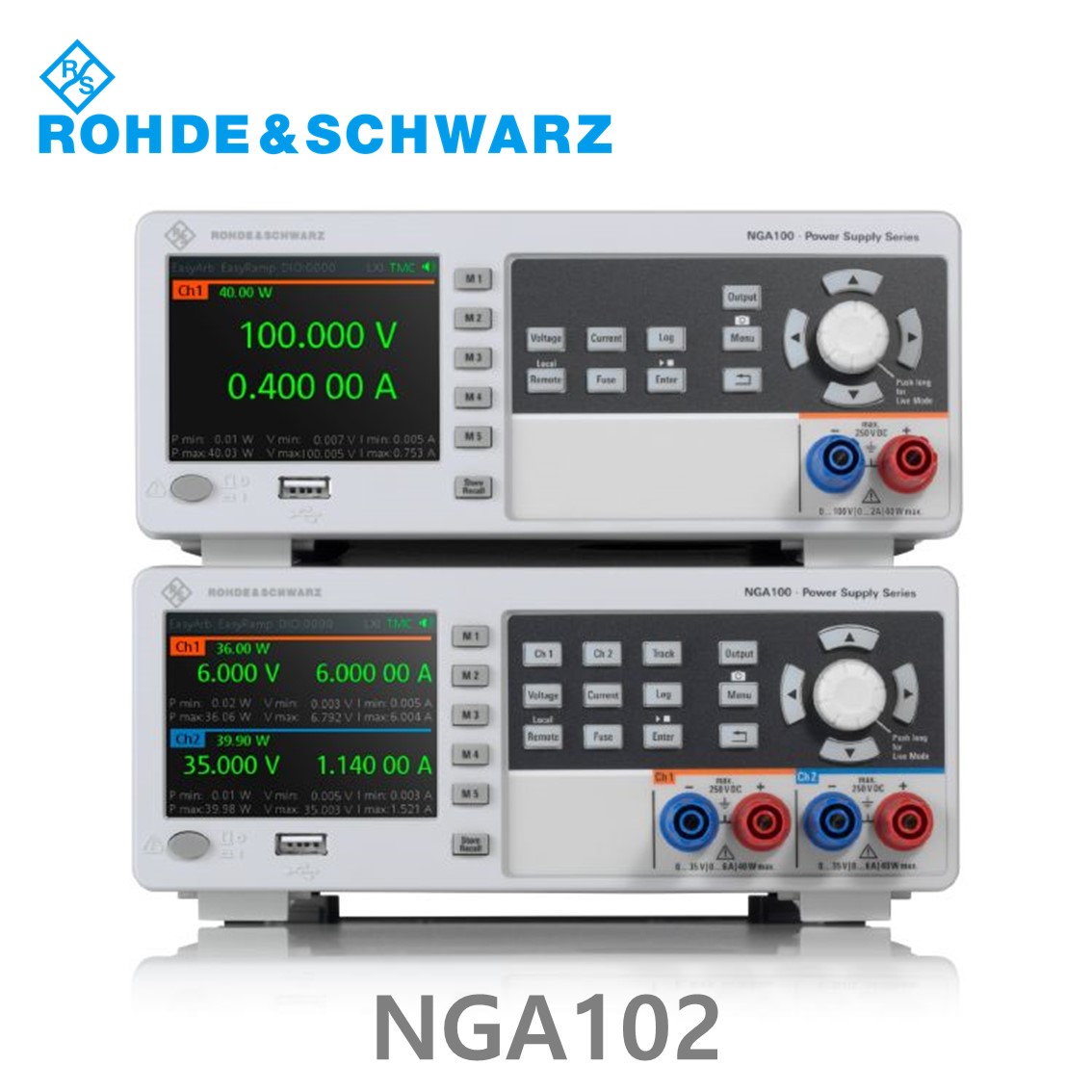 로데슈바르즈 NGA102  2채널/80W, 0V~35V, 0A~6A DC파워서플라이, DC전원공급기 (5601.8002.04)