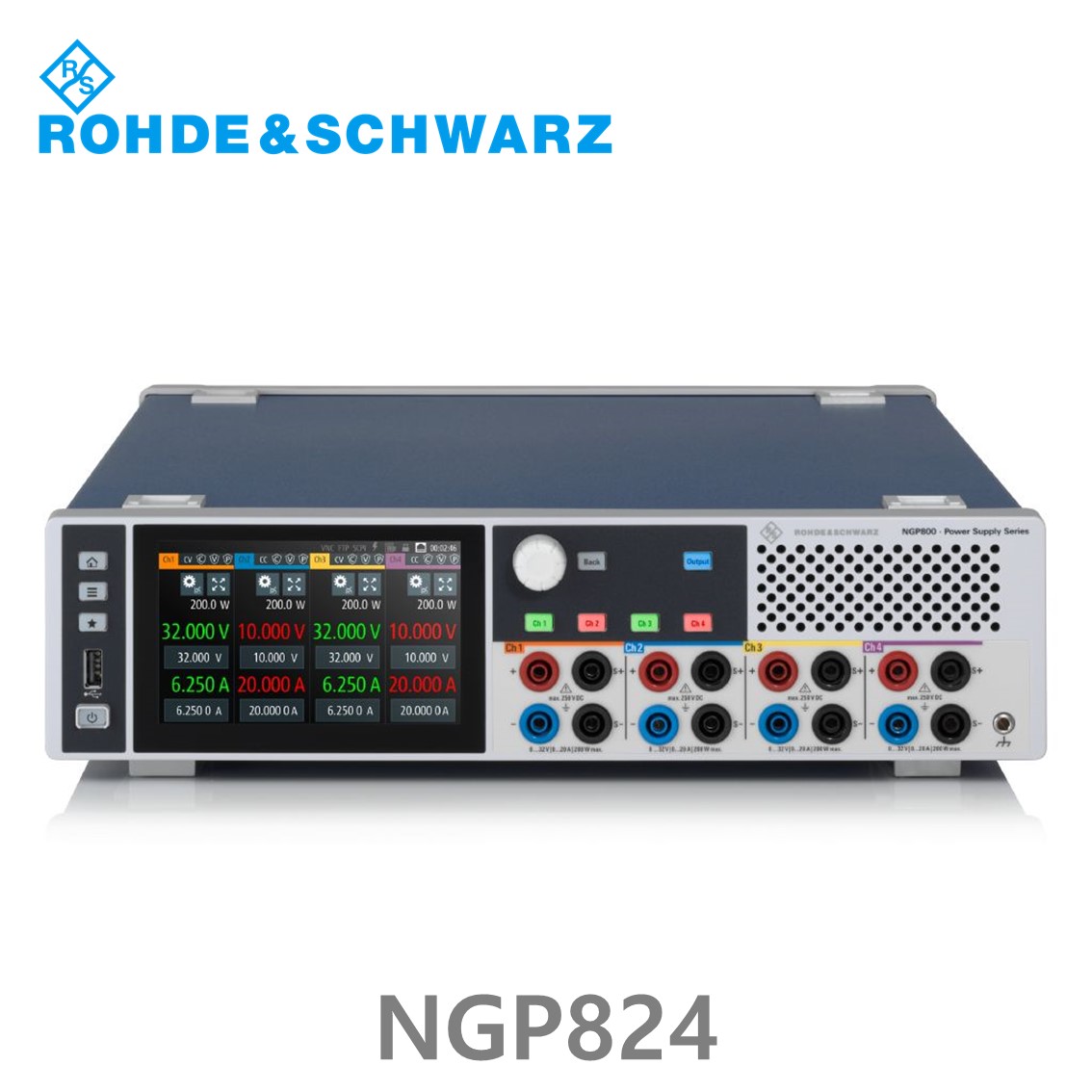 로데슈바르즈 NGP824  4채널/800W/0V~64V, 0A~10A, DC파워서플라이, DC전원공급기 (5601.4007.03)