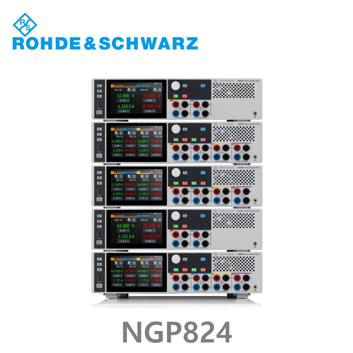 로데슈바르즈 NGP824  4채널/800W/0V~64V, 0A~10A, DC파워서플라이, DC전원공급기 (5601.4007.03)