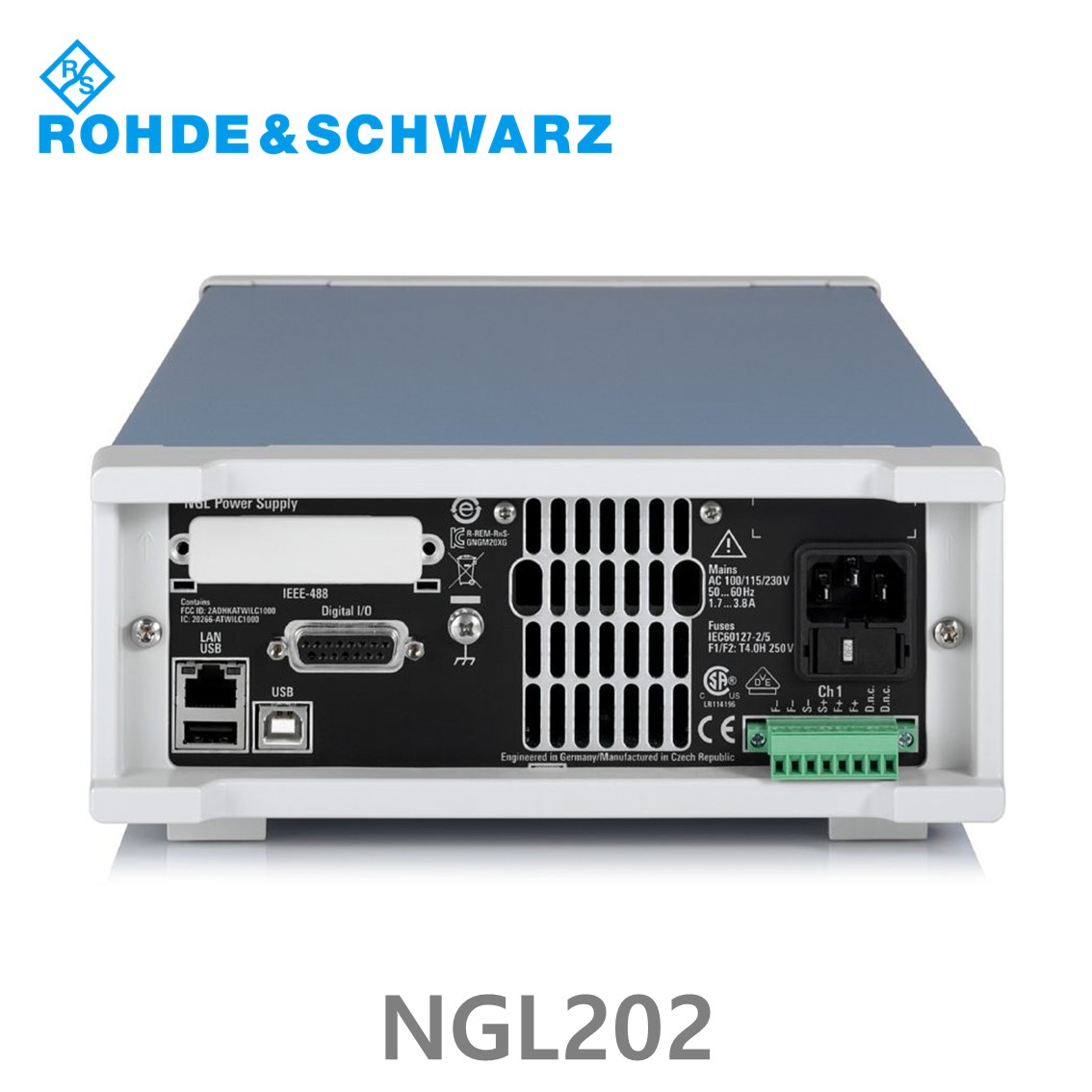 로데슈바르즈 NGL202  2채널/120W, 0V~20V, ≤ 6V: 0A~6A, >6V: 0A~3A DC파워서플라이,DC전원공급기 (3638.3376.03)