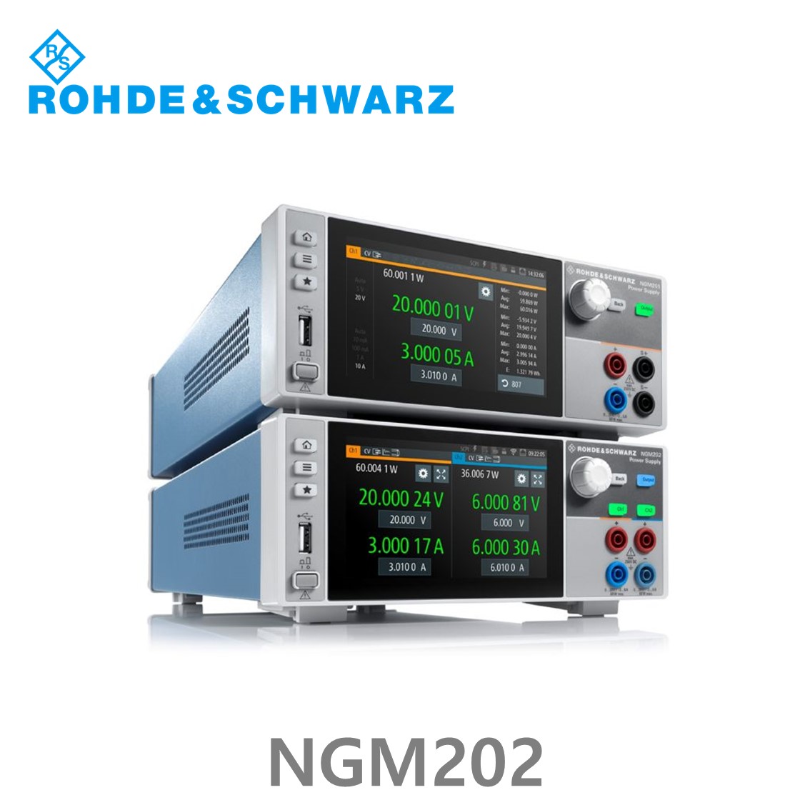 [ 로데슈바르즈 ] NGM202  2채널/120W/0V~20V, ≤6V: 0A~6A, >6V:0A~3A, DC파워서플라이, DC전원공급장치 (3638.4472.03)