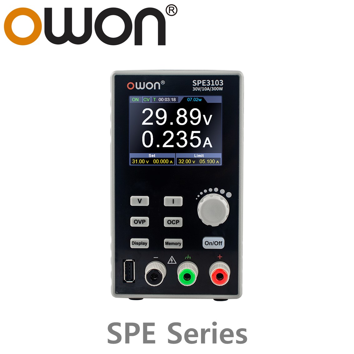 [ OWON ] SPE시리즈 1채널, 프로그래머블 DC전원공급기 (60V/10A/300W)
