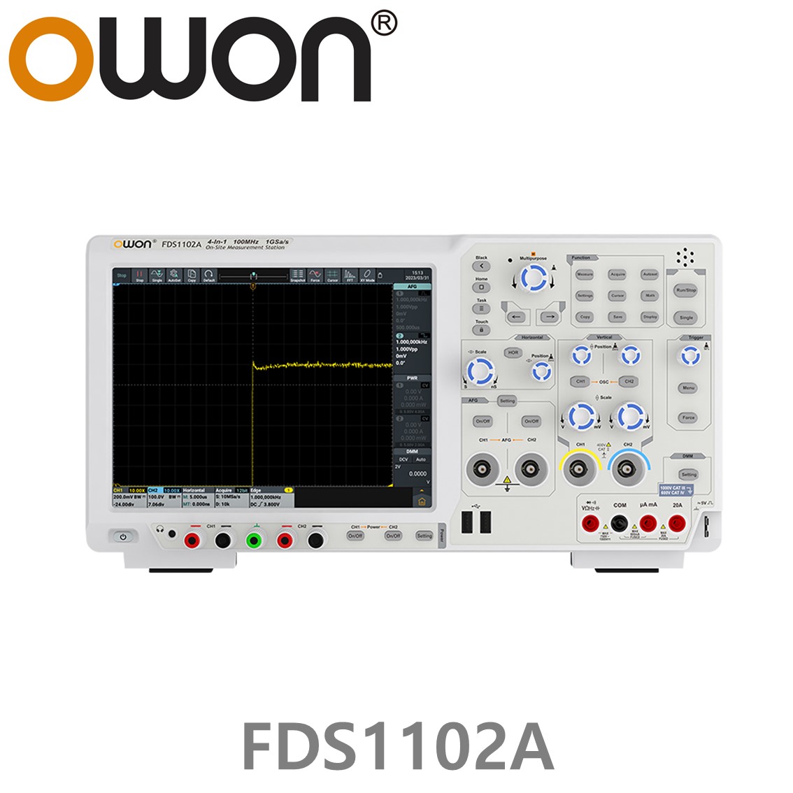 [ OWON ] FDS시리즈 4 in1디지탈 오실로스코프 (100MHz / 1GS/8~14Bit )신호발생기, 멀티미터, 주파수카운터, 파워서플라이