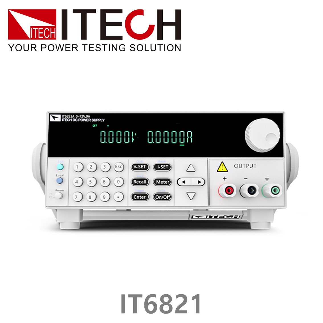 [ ITECH ] IT6821  0-18V/0-5A/90W 리니어 DC전원공급기 ( RS232/USB 옵션 )