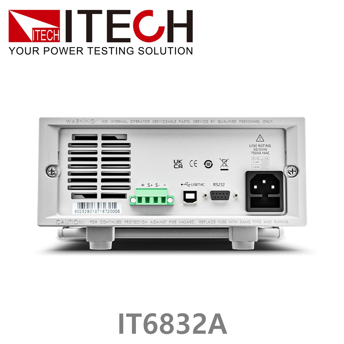 [ ITECH ] IT6832A  0-32V/0-6A/192W 리니어 DC전원공급기 (RS232/USB Interfaces)