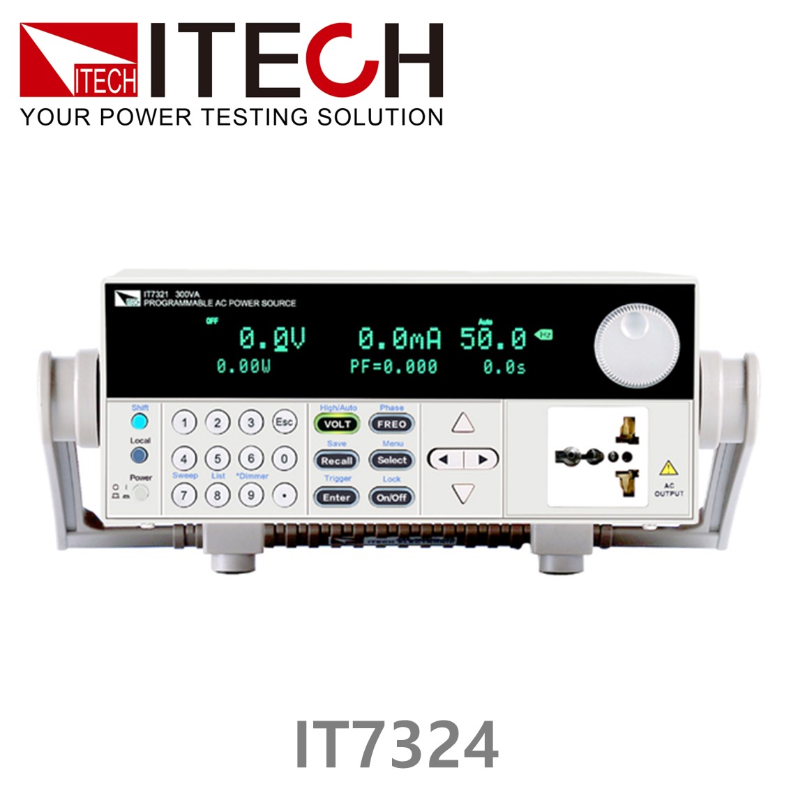 [ ITECH ] IT7324 리니어 프로그래머블 AC전원공급기 150V/300V - 12A/6A - 1500VA (1φ) (3U)