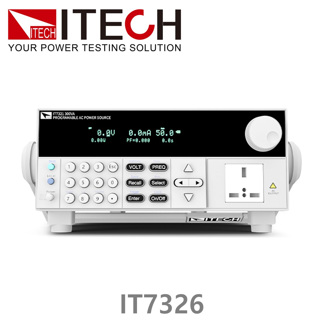 [ ITECH ] IT7326 리니어 프로그래머블 AC전원공급기 150V/300V - 24A/12A - 3000VA (1φ) (6U)