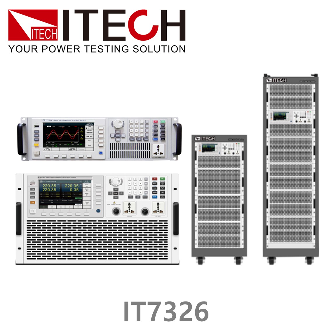 ITECH IT7326 리니어 AC파워서플라이 150V/300V - 24A/12A - 3000VA (1φ) (6U)